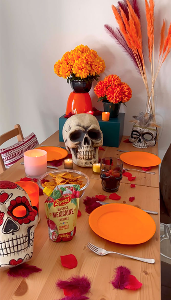 Agence Belle Nouvelle ! Photo d'une table décorée pour la fiesta de Los muertos pour la sauce Zapetti
