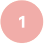 Agence Belle Nouvelle ! icône rond rose avec un chiffre 1 blanc au centre
