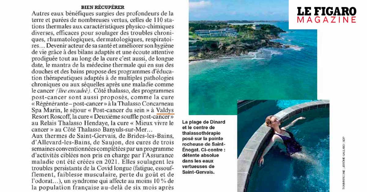 Agence Belle Nouvelle ! Extrait d'un article dans Le Figaro Magazine pour le client de l'agence Valdys